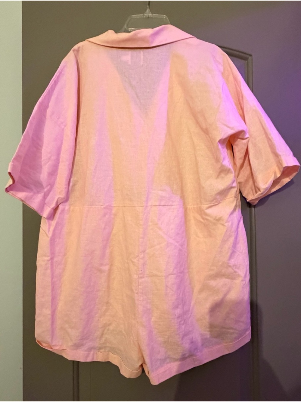 Princess Polly Sinclair Oversized Fit Romper Peach Pink Size US 2 - Picture 4 of 5